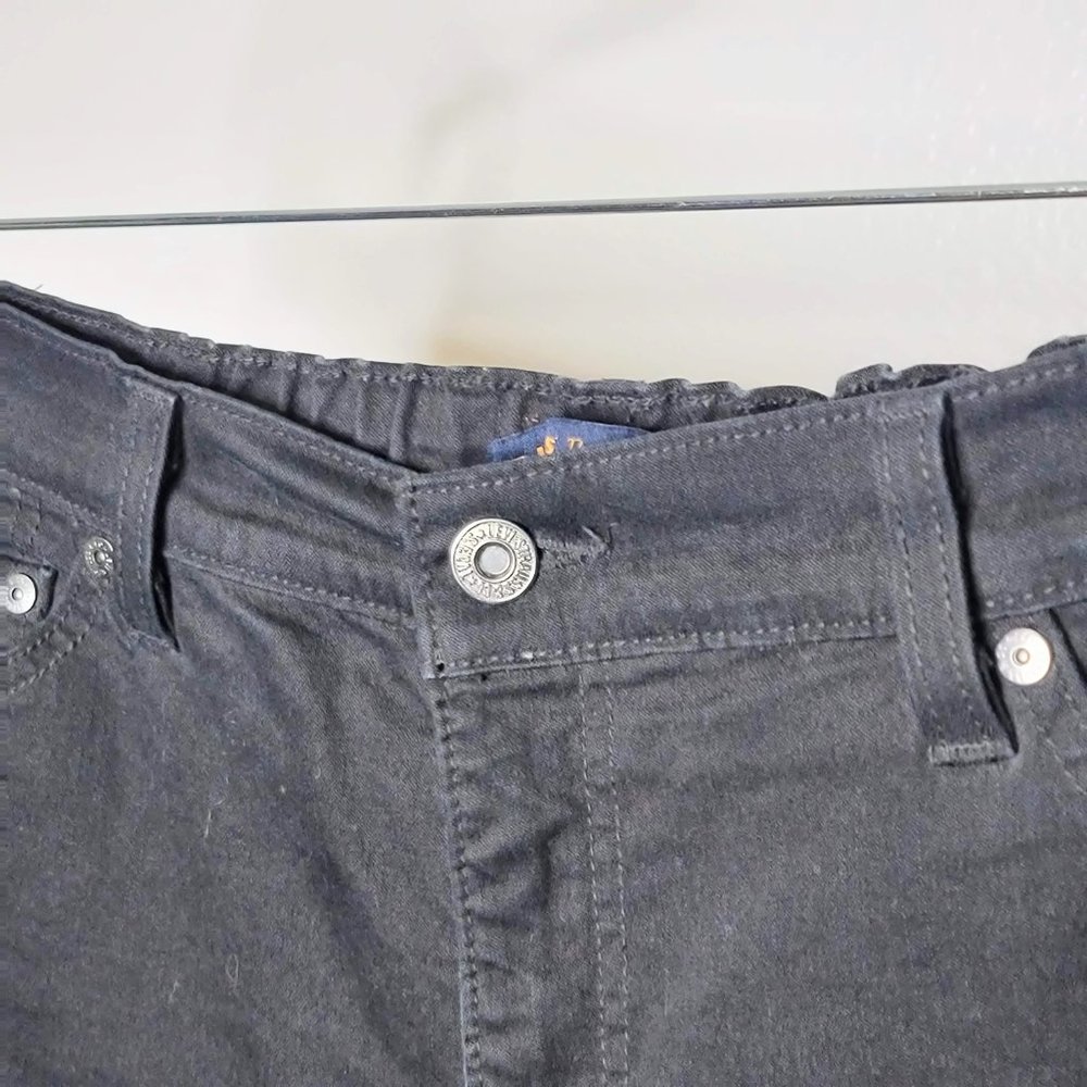 Levi's 512 '02 Perfectly Slimming Black Elastic Waist Beaded Skinny Jeans SZ 16 - Picture 3 of 10